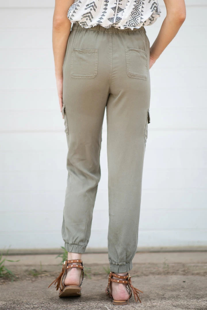 Style Melody Inc. Olive Jogger Pant With Cargo Pockets 6 Style Melody Inc. Olive Jogger Pant With Cargo Pockets