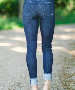 Judy Blue Jeans PRE-ORDER Judy Blue Dark Wash Cuffed Skinny Jeans Shipping Apx 8/5 Bottoms