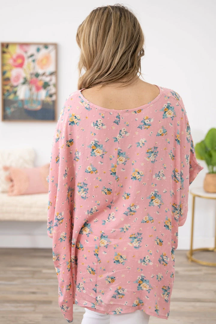 Blumin Apparel Blush Multicolor Floral Print Tunic Top Tops 6 Blumin Apparel Blush Multicolor Floral Print Tunic Top Tops