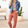 YMI Medium Wash Boyfriend Fit Denim Jacket Outerwear