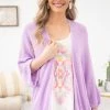 Staccato CARDIGANS Orchid Lightweight Waffle Knit Cardigan