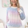 BIBI Ivory Multicolor Ombre Sweater SWEATERS