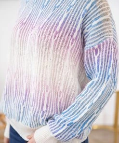 BIBI Ivory Multicolor Ombre Sweater SWEATERS