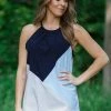 Haptics Navy And Baby Blue Colorblock Halter Tank 1 Haptics Navy And Baby Blue Colorblock Halter Tank