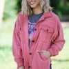 Zenana Salmon Fleece Boyfriend Fit Shacket 2 Zenana Salmon Fleece Boyfriend Fit Shacket