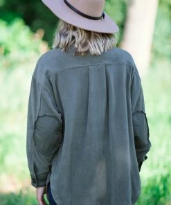 Zenana Outerwear Olive Fleece Boyfriend Fit Shacket 7 Zenana Outerwear Olive Fleece Boyfriend Fit Shacket