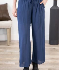 Wish List Navy Smocked Waist Pull On Pant 11 Wish List Navy Smocked Waist Pull On Pant