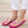 Ultimate Sports Shoes Hot Pink Palm Print Strap Flip Flop Sandals