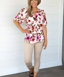 Grey Market Bottoms Khaki Zippered Pocket Pants