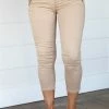 Grey Market Bottoms Khaki Zippered Pocket Pants
