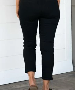 Grey Market Bottoms Black Zippered Pocket Pants