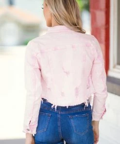 Grey Market Outerwear Pink Acid Wash Fray Hem Denim Jacket 11 Grey Market Outerwear Pink Acid Wash Fray Hem Denim Jacket