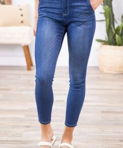 Bottoms Cello Dark Wash Welt Pocket Jeans