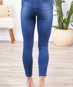 Bottoms Cello Dark Wash Welt Pocket Jeans