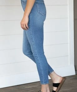 Cello Light Wash High Rise Ankle Skinny Jean Bottoms