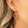 Crystals Trading Inc Pink Teardrop Dangle Earrings Accessories