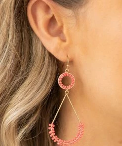 Crystals Trading Inc Pink Teardrop Dangle Earrings Accessories