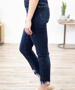 Judy Blue Jeans Judy Blue Dark Wash Fray Hem Skinny Jeans 8 Judy Blue Jeans Judy Blue Dark Wash Fray Hem Skinny Jeans