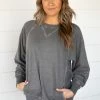 Zenana Tops Steel Pigment Dyed Sweatshirt