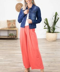 Summer 10 Coral Knit Pull On Pants Bottoms