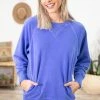 Zenana Royal Blue Pigment Dyed Sweatshirt