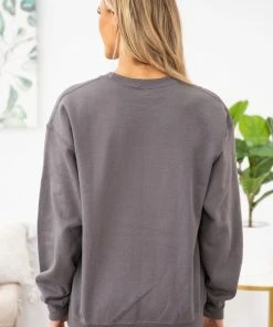 Sweet Claire SWEATSHIRTS & HOODIES Charcoal Wild Heart Graphic Sweatshirt