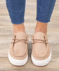 Fortune Dynamic Taupe Lace Up Slip On Shoes
