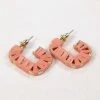 Crystals Trading Inc Accessories Peach Wrapped C Earring