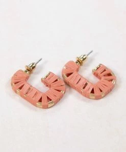 Crystals Trading Inc Accessories Peach Wrapped C Earring
