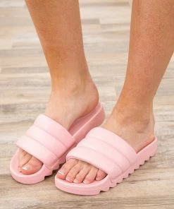 Fortune Dynamic Baby Pink Slip On Pool Slide Shoes