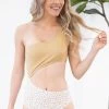 Bombshell SWIMWEAR Khaki And Animal Print One Piece Swimsuit 1 Bombshell SWIMWEAR Khaki And Animal Print One Piece Swimsuit