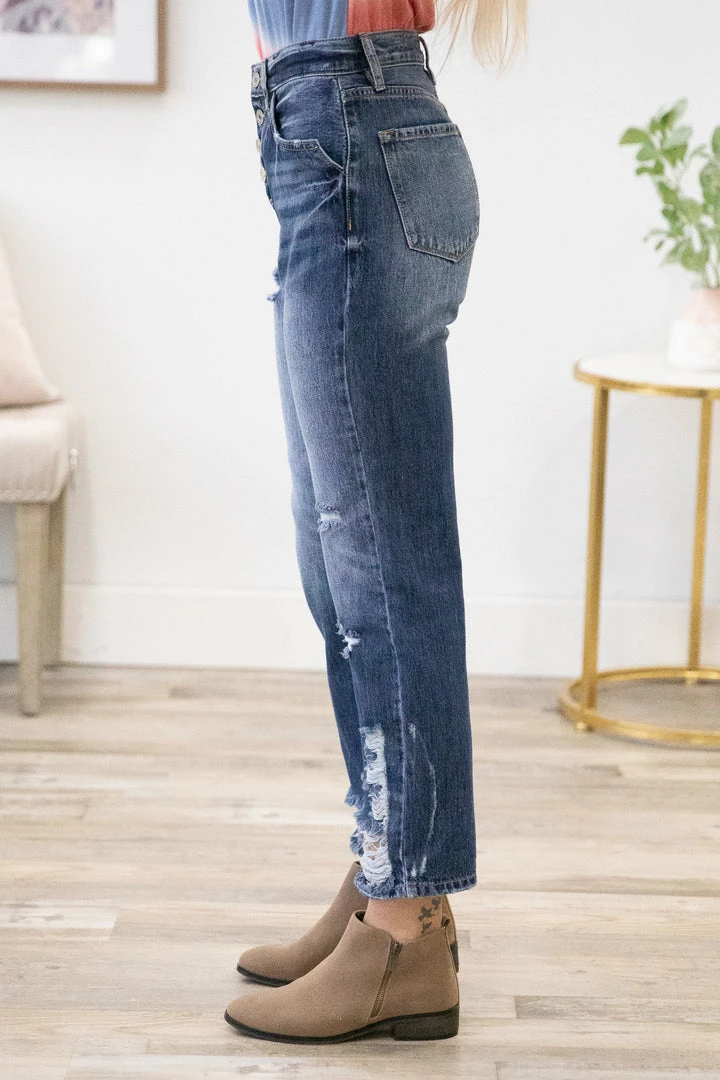 Kancan Distressed Straight Fit Jean Bottoms 4 Kancan Distressed Straight Fit Jean Bottoms