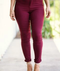 YMI Wine Hyperstretch Pants Bottoms