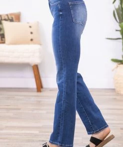 Zenana Bottoms Medium Wash Non Distressed Straight Leg Jeans