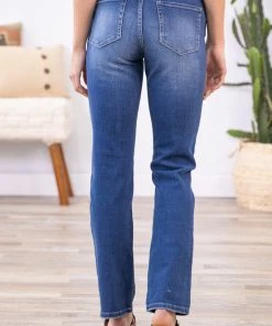 Zenana Bottoms Medium Wash Non Distressed Straight Leg Jeans