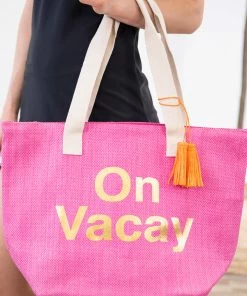 Y & S Handbags Hot Pink On Vacay Insulated Tote Bag Accessories