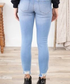 Rewash Medium Wash Distressed Knee Jeans