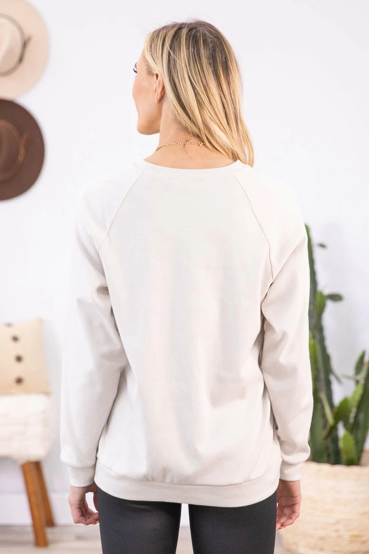 Zenana Ivory Lightweight Crew Neck Sweatshirt Tops 7 Zenana Ivory Lightweight Crew Neck Sweatshirt Tops