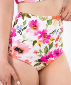 Coral Reef Swim Best Sellers Hot Pink Multicolor Floral Print Swim Bottom