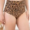 Coral Reef Swim Black And Tan Animal Print Swim Bottom $30 AND UNDER