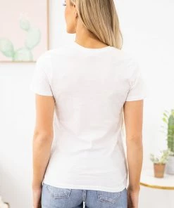 Sweet Claire SHORT SLEEVES White And Hot Pink MAMA Graphic Tee