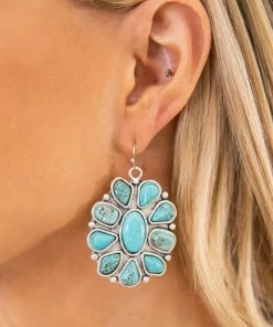 Isac Trading Turquoise Natural Stone Earrings