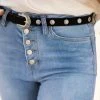 Fame Accessories Black And Silver Studded Belt