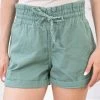 Love Tree Mint Cuffed Elastic Waist Pull On Shorts Bottoms