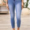 Zenana Medium Wash High Rise Skinny Jeans Bottoms
