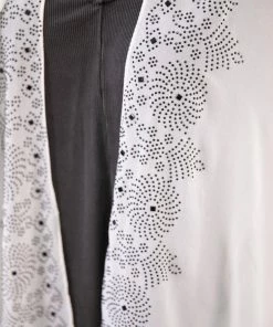 Just Jamie Ivory Kimono With Rhinestone Trim