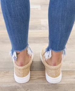 Fortune Dynamic Oatmeal Raffia Platform Slip On Shoes