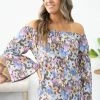 Summer 10 Lavender Multicolor Floral Bell Sleeve Top 1 Summer 10 Lavender Multicolor Floral Bell Sleeve Top
