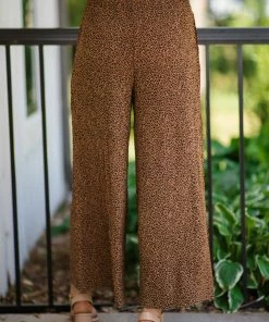 Very J Copper And Black Animal Print Pull On Pants