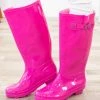 Cheng's Enterprise Hot Pink Pull On Rainboot Shoes
